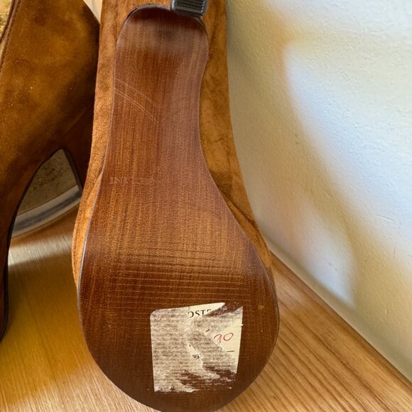 Enzo Angiolini “Sully” Brown Suede Peep Toe Heels Size 6 — New - Picture 5 of 7